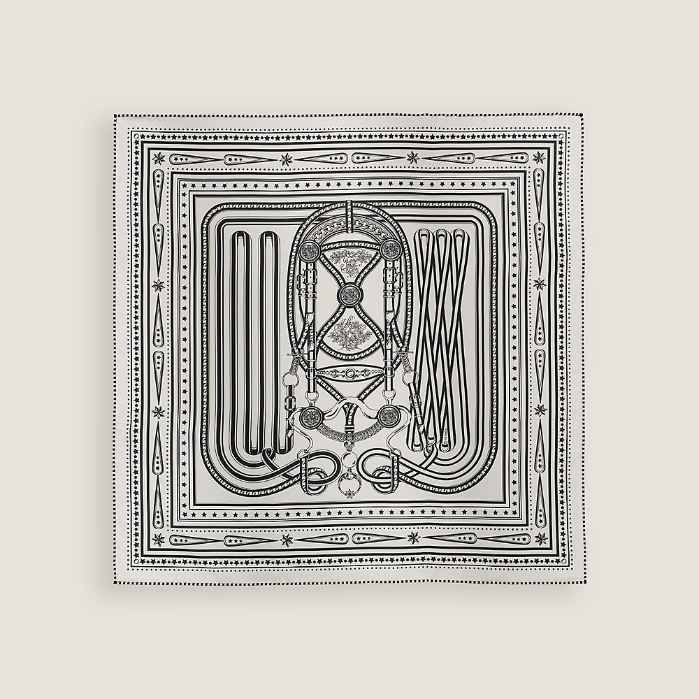 エルメス Bandana Soleil 55《Grand Tralala》正規品 Grand Tralala bandana 55 - Black | Hermès USA